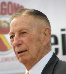 General Seitz at the dedication of Seitz Elementary in September 2012